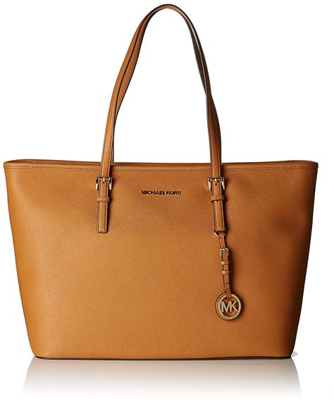 michael kors jet set travel saffiano leather top-zip tote|michael kors saffiano tote bag.